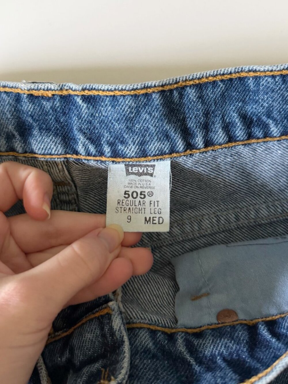 Levi's 505 Vintage '95 Regular Fit Straight Leg Jeans Size 9 MED - Picture 10 of 11